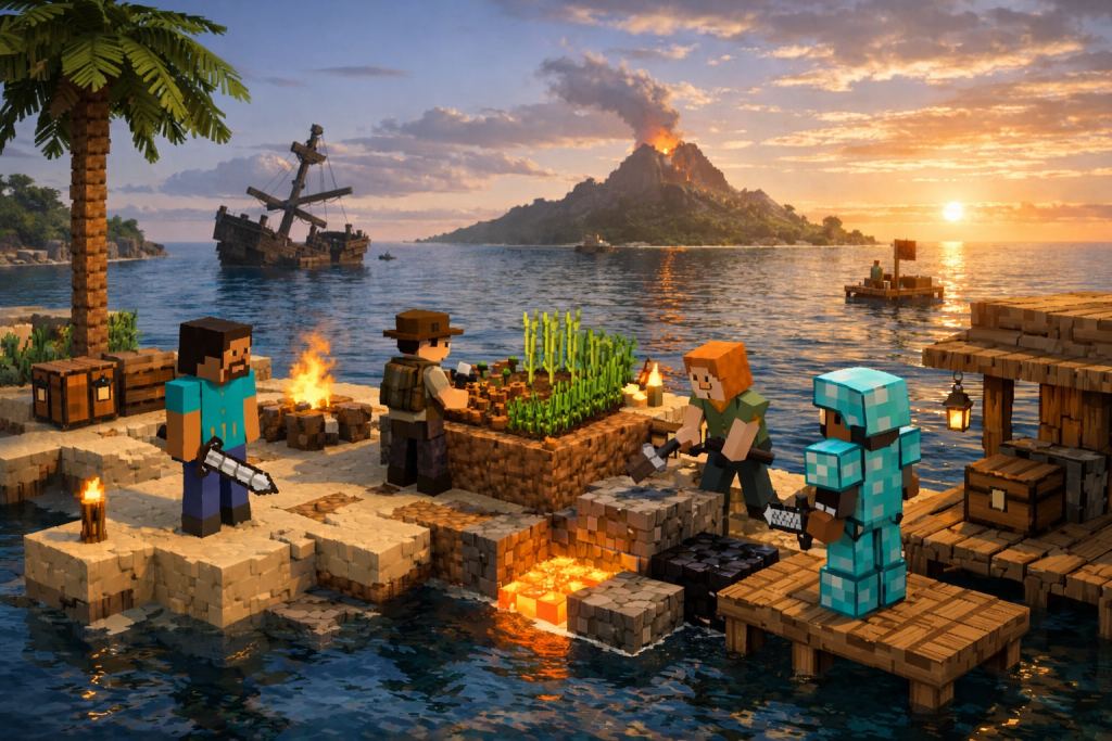 Island Challenge Modes Making a Comeback in Minecraft Multiplayer